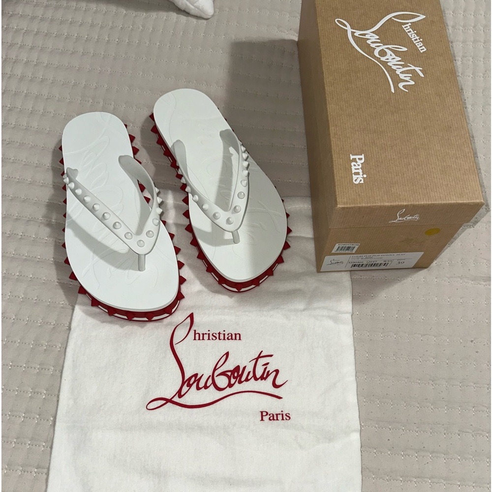 NEW LOUBOUTIN FLIP flops size 39